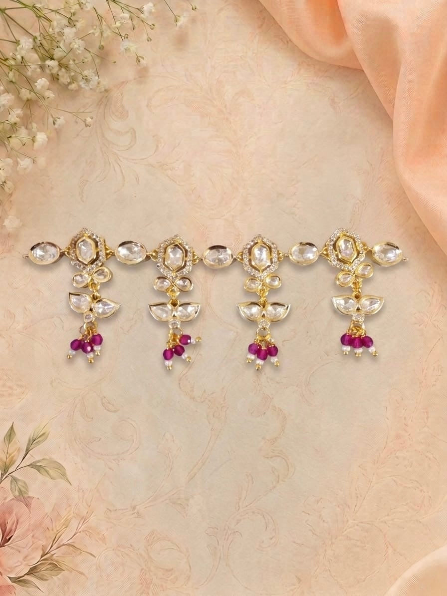 💫Kundan Moissanite Kamar Band💫